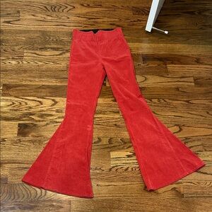Skylar + Madison Red corduroy Flare Pants